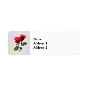 Rose Couple Return Address Label