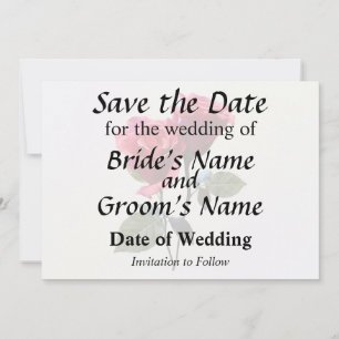 Rose Couple Save The Date