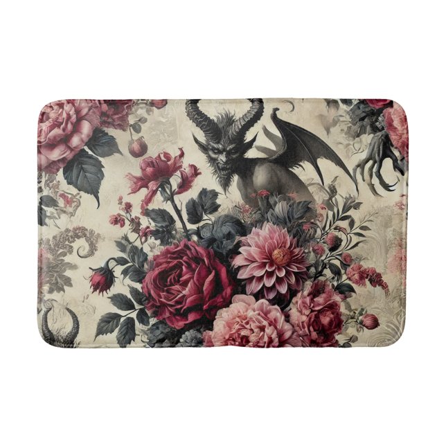 🔥 Rose Crematory – Gothic Victorian Bath Mat (Front)