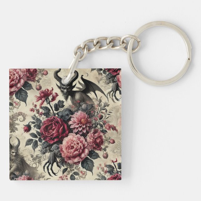 🔥 Rose Crematory – Gothic Victorian Key Ring (Back)