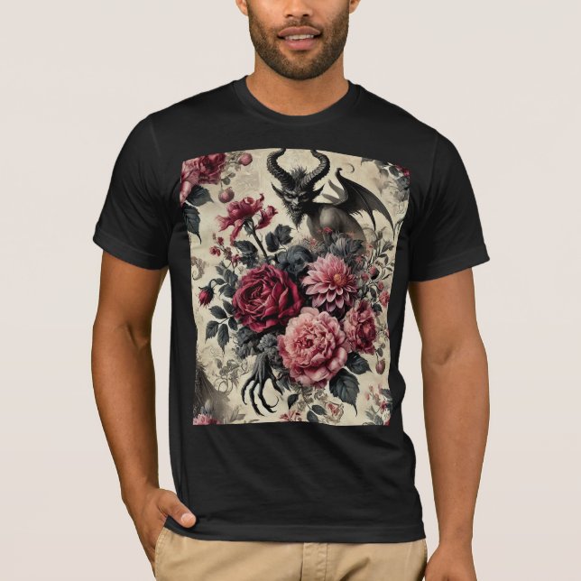 🔥 Rose Crematory – Gothic Wearable Art T-Shirt (Front)