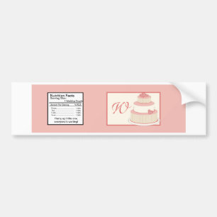 Rose/Creme Wedding Cake Water Bottle Label
