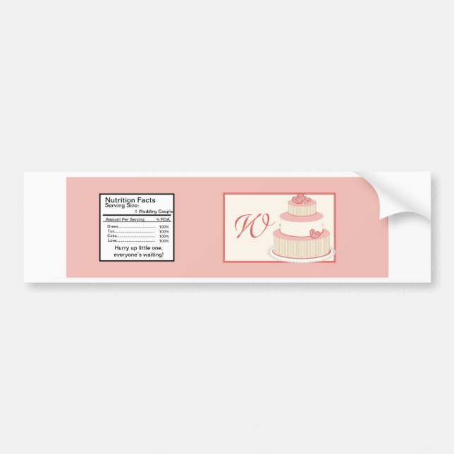 Rose/Creme Wedding Cake Water Bottle Label (Front)