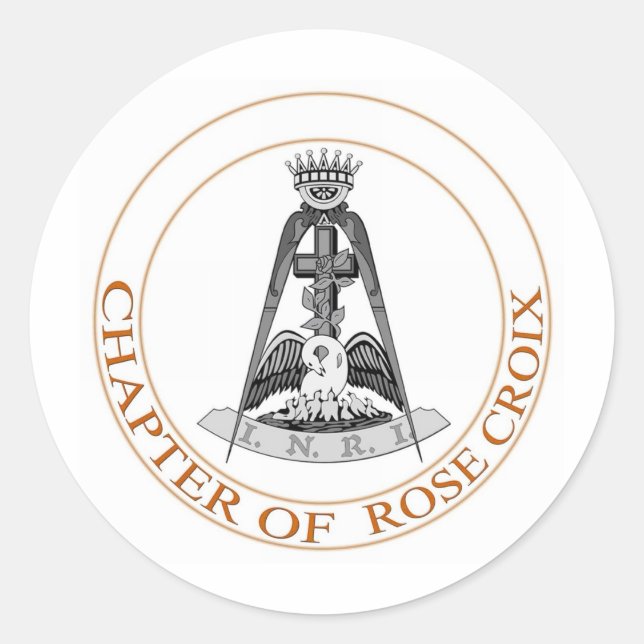 Rose Croix  Symbol Classic Round Sticker (Front)