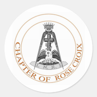 Rose Croix  Symbol Classic Round Sticker