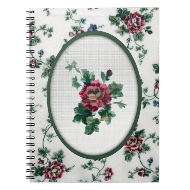 Rose Cross Stitch Notebook (Front)