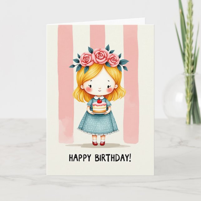Rose Crown Birthday Card (Front)