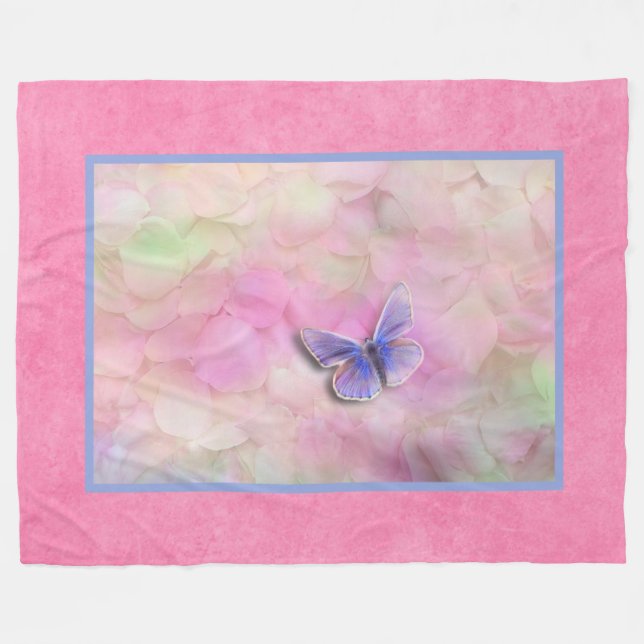Rose Crush Fleece Blanket (Front (Horizontal))