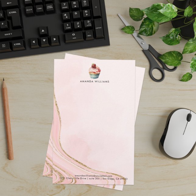 Rose Cupcake Custom Letterhead (Creator Uploaded)