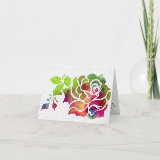 Rose Cut-out Folded Card 4x5.6 in.