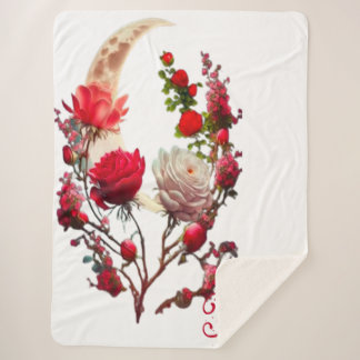 Rose day sherpa blanket