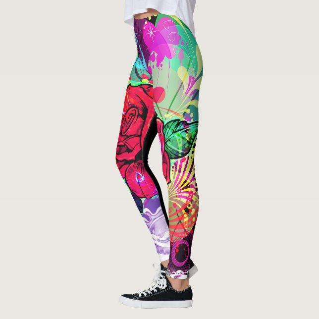ROSE DESIGNER LEGGINGS (Left)