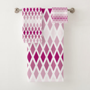 Rose Diamond Ombre Bath Towel Set