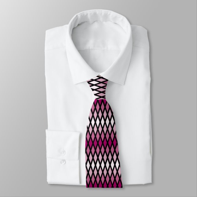 Rose Diamond Ombre Tie (Tied)