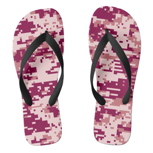 Rose Digital Camo Pattern Thongs (Footbed)