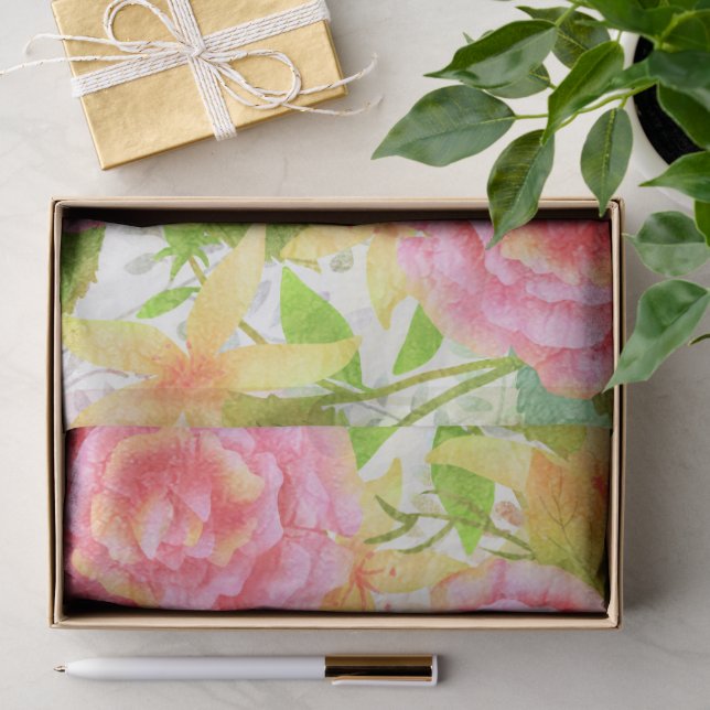 Rose Distressed Vintage Tissue Paper (Gift)