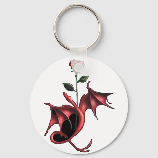 Rose Dragon Key Ring (Front)