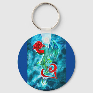 Rose Dragon Lover Key Ring