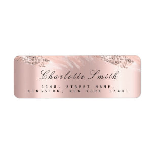 Rose Dress RSVP Bridal Dress Sweet16th Return Address Label