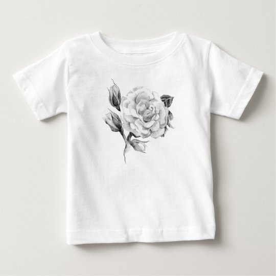Rose. Elegant floral stylish rustic vintage image Baby T-Shirt