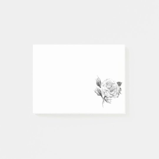 Rose. Elegant floral stylish rustic vintage image Post-it Notes