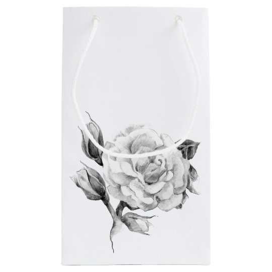 Rose. Elegant floral stylish rustic vintage image Small Gift Bag