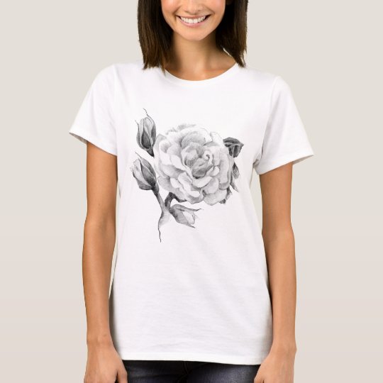 Rose. Elegant floral stylish rustic vintage image T-Shirt