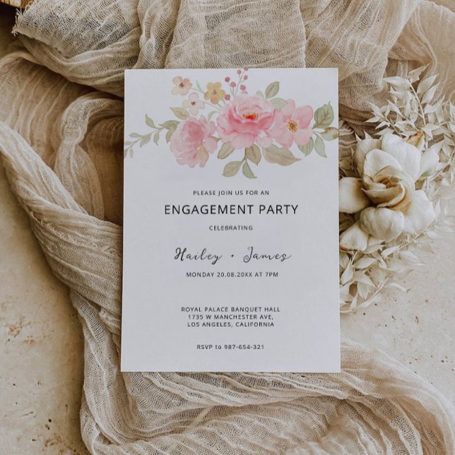 Rose Engagement Invitation Wedding Invitation  (Rose Engagement Invitation Wedding Invitation)