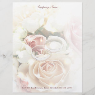 rose engagement rings wedding photographer custom letterhead