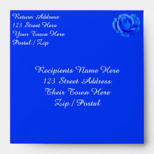 Rose Envelopes Personalised Blue Roses Envelopes