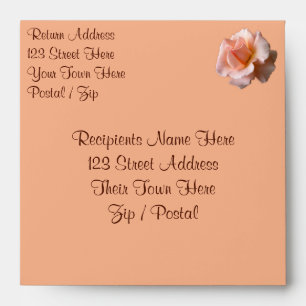 Rose Envelopes Personalised Peach Roses Envelopes