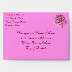 Rose Envelopes Personalised Pink Roses Envelopes