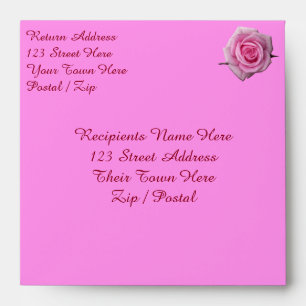 Rose Envelopes Personalised Pink Roses Envelopes
