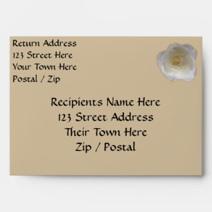 Rose Envelopes Personalised White Roses Envelopes