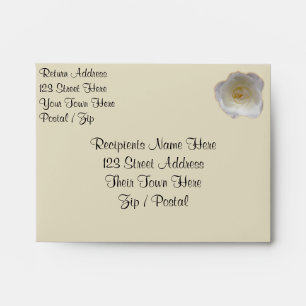 Rose Envelopes Personalised White Roses Envelopes