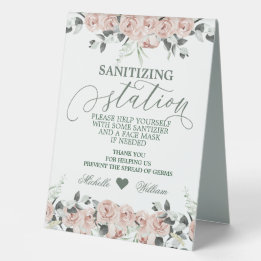 Rose Eucalyptus Sanitising Station  Wedding 