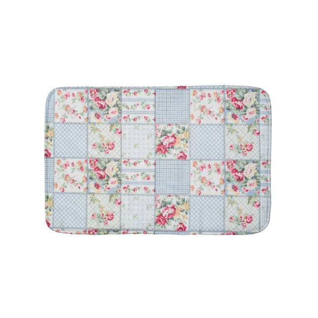 Rose Fabric: Elegant Background Design Bath Mat (Front)
