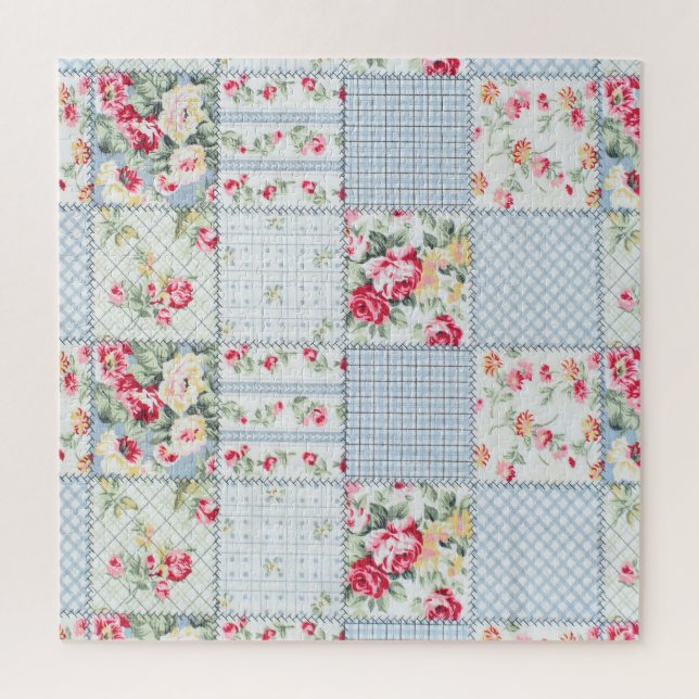 Rose Fabric: Elegant Background Design Jigsaw Puzzle (Vertical)