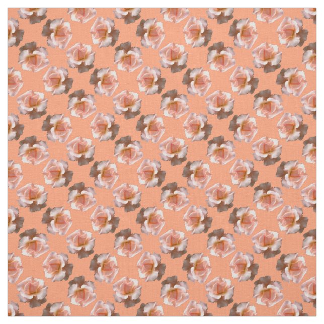 Rose Fabric Peach Wild Rose Fabric Customise (Swatch)