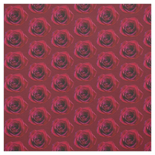 Rose Fabric Red Rose Fabric Cotton or Poly Custom (Swatch)