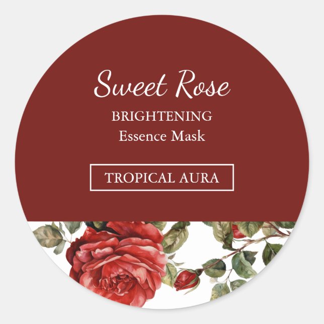 Rose Facial Mask Label (Front)
