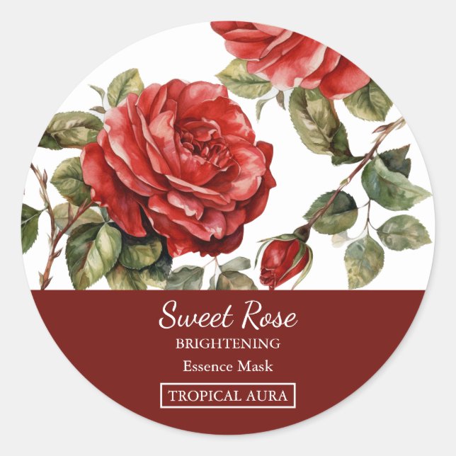 Rose Facial Mask Label (Front)
