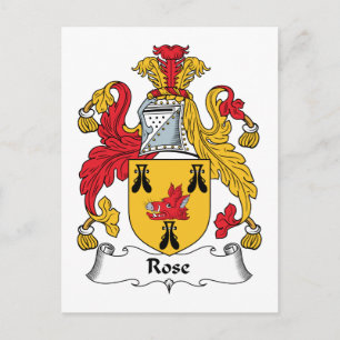 Rose Family Crest Postcard