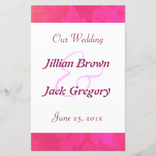 Rose Fantasy Wedding Program