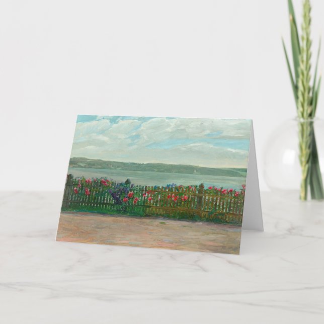 Rose Fence at Lake Starnberg | Wilhelm Trübner Card (Front)