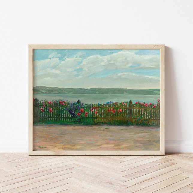 Rose Fence at Lake Starnberg | Wilhelm Trübner Poster (Creator Uploaded)