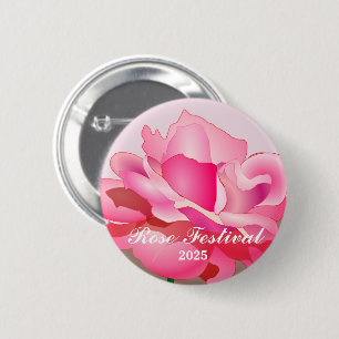 Rose Festival Button Pin