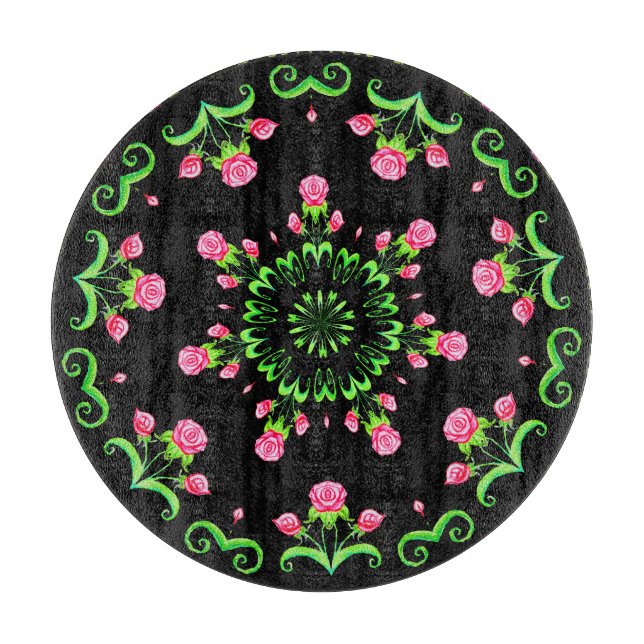 Rose Fiesta Party Cutting Board (Front)