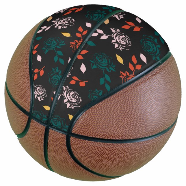 Rose Floral Basketball (Angled)