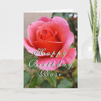 Rose Floral Birthday Customisable Card